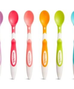 Munchkin Soft Tip Infant Spoons, Multi-Colour, Pack of 6.