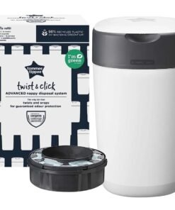 Tommee Tippee Twist and Click Advanced Nappy Disposal Sangenic Tec Bin. White