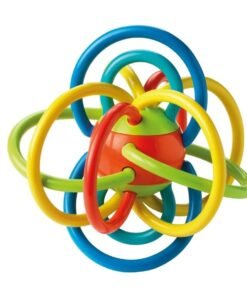 Nuby Lots A Loops Teething Ring and Built-in Rattle Toy