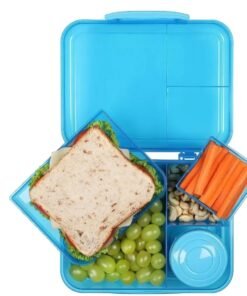 Sistema Bento Box TO GO | Lunch Box with Yoghurt/Fruit Pot | 1.65 L Blue/Pink/Green