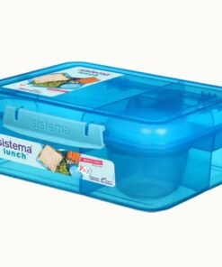 Alternative view of Sistema Bento Box TO GO | Lunch Box with Yoghurt/Fruit Pot | 1.65 L Blue/Pink/Green