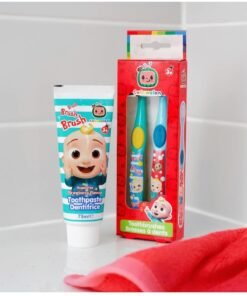 CoComelon Twin Toothbrush + CoComelon Strawberry Toothpaste. 3yrs plus.