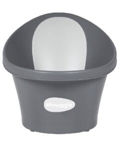 Shnuggle Newborn Baby Bath. White/Slate Grey