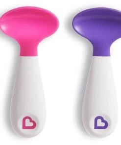 Munchkin Infant Scooper Spoons. Pink Purple/ Blue Green. 2 pack