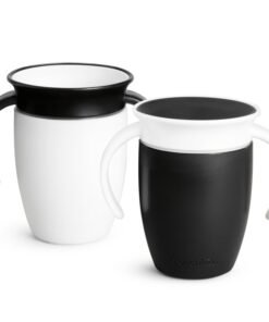 Munchkin Miracle 360° sippy cup 207mls. Black/White.