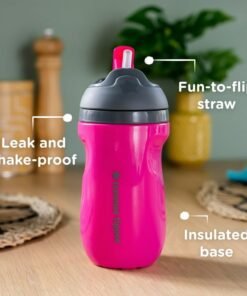 Alternative view of Tommee Tippee Superstar Insulated Straw Cup. 266ml. Pink.