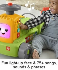 Alternative view of Fisher-Price Laugh & Learn 4-in-1 Farm to Market Tractor Ride-On Learning Toy.