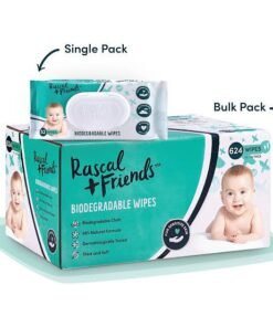 Alternative view of Rascal + Friends Biodegradable Wipes. 52 pack
