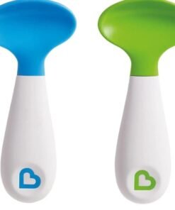 Alternative view of Munchkin Infant Scooper Spoons. Pink Purple/ Blue Green. 2 pack