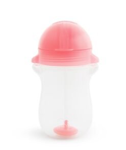 Alternative view of Munchkin Click Lock Tip & Sip Straw Cup Toddler Sippy Cup with Straw. 296ml. Pink/Purple.