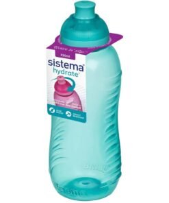 Alternative view of Sistema Twist ‘n’ Sip Water Bottle, Leakproof Water. BPA Free Bottle. 620/330ml. 620ml - Green & Blue 330ml Green & Pink