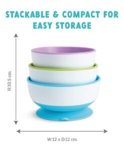 Alternative view of Munchkin Stay Put Suction Bowls with Strong Suction, Pack of 3.