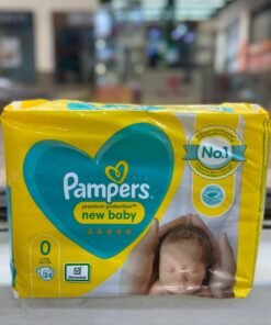 Pampers Premium Protection New Baby Diapers – Size 0 (1–3kg), 24 Pieces