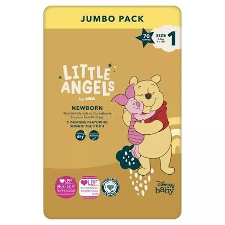 Little Angle Jumbo Diapers, Size 1 – 7