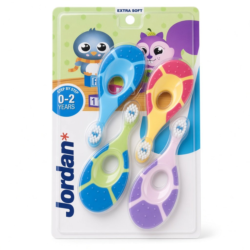 Jordan Step by Step Toothbrush – 4 Pack (0-2 Years)